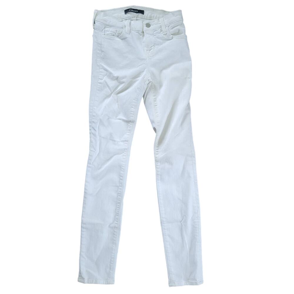 J Brand Women’s Ruby High Rise‎ Skinny Denim Jeans White Size 24 Super Soft